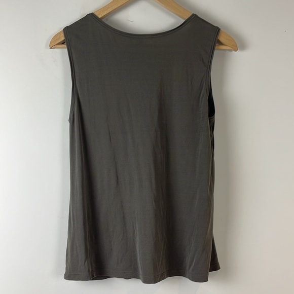 Eileen Fisher Grey/Brown Silk Camisole Size Small - Picture 2 of 6